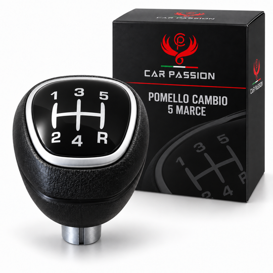 Pomello Cambio per Lancia Ypsilon 2015-2024 5 / 6 Marce con Retromarcia a Siringa Ricambio Impugnatura