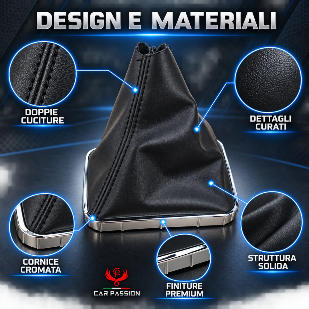 Cuffia Cambio per Opel Zafira B 2005-2014 con Ghiera Cromata e Agganci