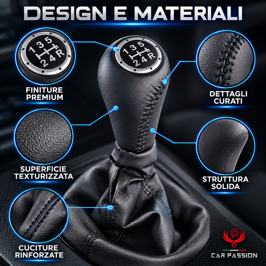 Cuffia Cambio + Pomello per Fiat Punto II serie 188 1999-2010
