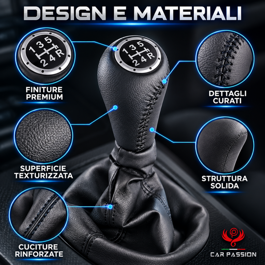 Cuffia Cambio + Pomello per Fiat Punto II serie 188 1999-2010