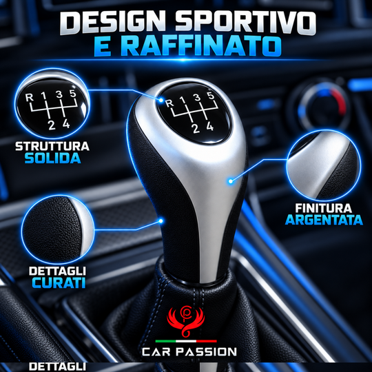 Pomello Cambio Completo Compatibile con BMW Serie 1 3 5 6 X1 X3 X5 2004-2013 Ricambio Impugnatura