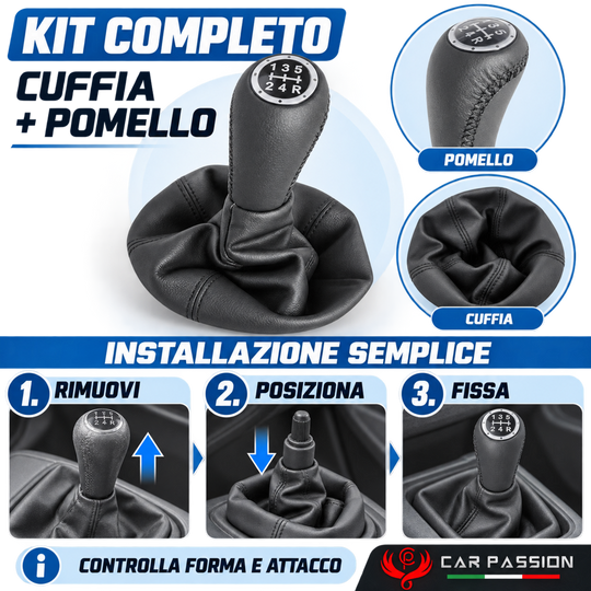 Cuffia Cambio + Pomello per Fiat Punto II serie 188 1999-2010