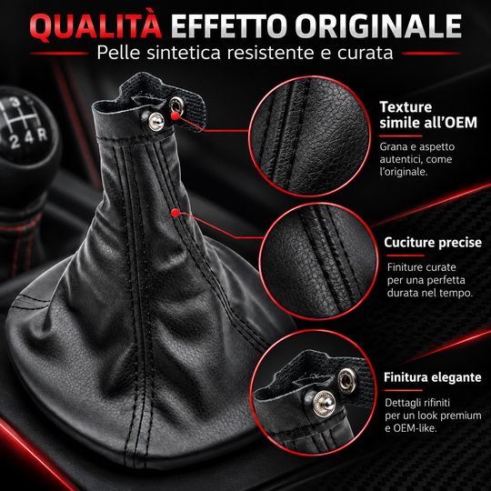 Cuffia Leva Cambio+ Ghiera Ritenzione per Alfa Romeo Mito