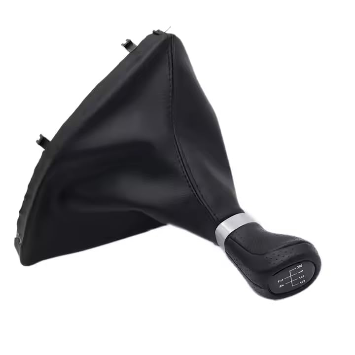 Cuffia Leva Cambio Manuale + Pomello Compatibile con BMW Serie 1 2004-2013 E87 E82 E81 E88 6 Marce Cambio Manuale Set Completo Ricambio Aut-o