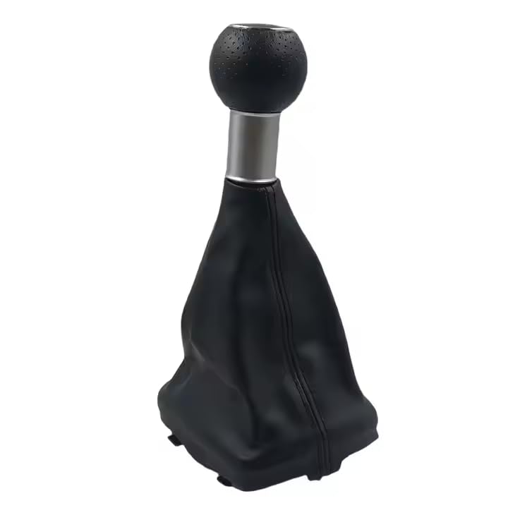 Cuffia Leva Cambio Manuale + Pomello Compatibile con Audi A3 8P 2003-2013 Marce Cambio Manuale Set Completo Ricambio Auto