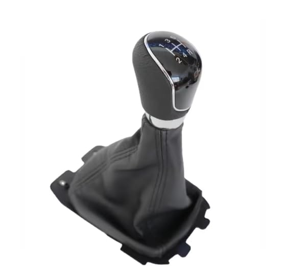 Cuffia Leva Cambio Manuale + Pomello Compatibile con Ford Ecosport 2013-2018 5 Marce Cambio Manuale Set Completo Ricambio Auto