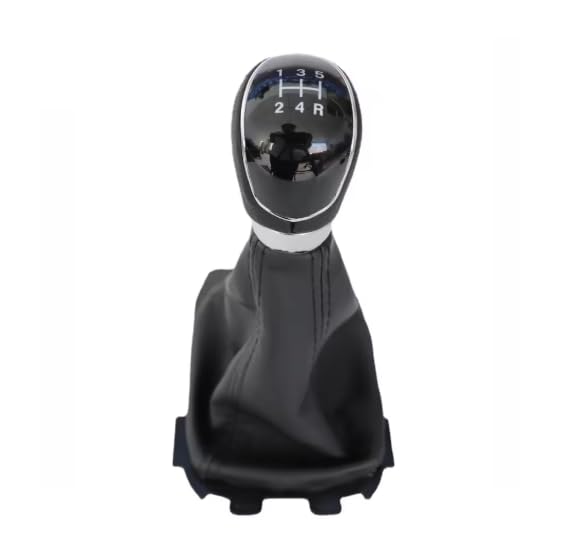 Cuffia Leva Cambio Manuale + Pomello Compatibile con Ford Ecosport 2013-2018 5 Marce Cambio Manuale Set Completo Ricambio Auto