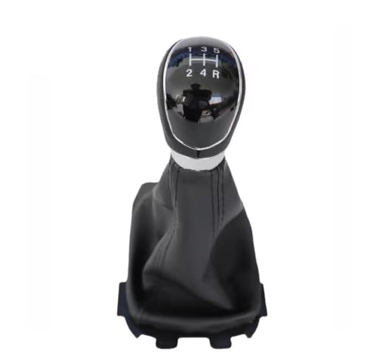 Cuffia Leva Cambio Manuale + Pomello Compatibile con Ford Ecosport 2013-2018 5 Marce Cambio Manuale Set Completo Ricambio Auto
