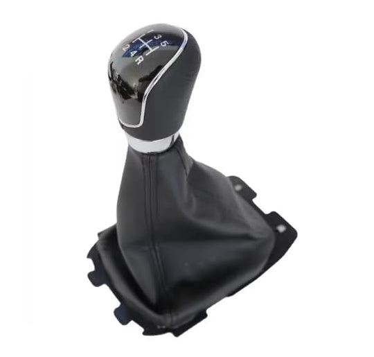 Cuffia Leva Cambio Manuale + Pomello Compatibile con Ford Ecosport 2013-2018 5 Marce Cambio Manuale Set Completo Ricambio Auto