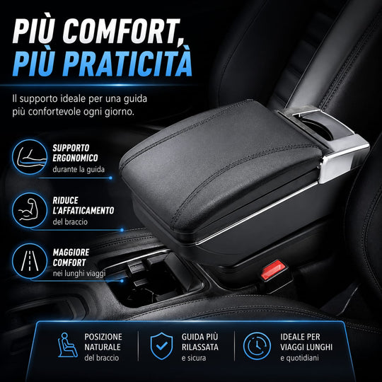 Bracciolo DACIA DUSTER 2018-2024 Poggiabraccio in ecopelle nero