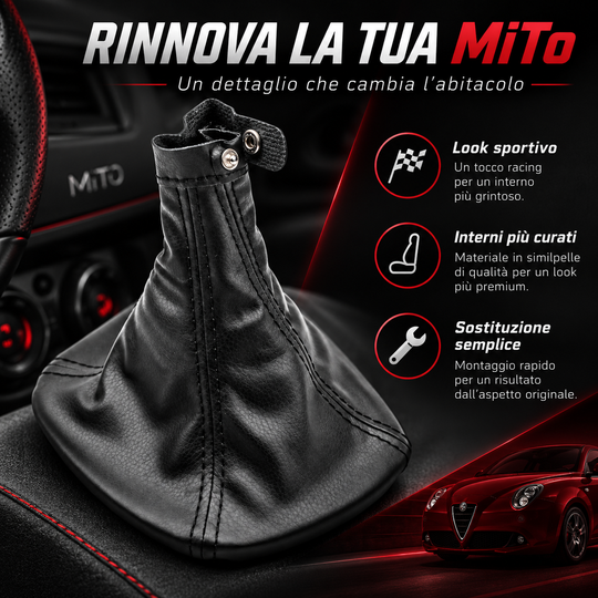 Cuffia Leva Cambio+ Ghiera Ritenzione per Alfa Romeo Mito