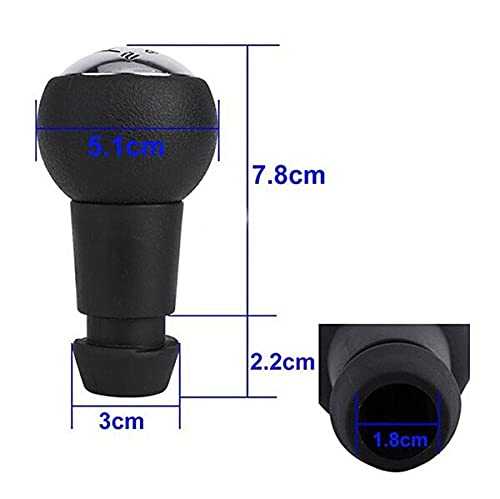 Pomello Leva Cambio Compatibile con Peugeot 106 107 205 206 207 306 307 308 406 407 / Citroen C2 C3 C4 Saxo Picasso Berlingo GTI Xsara 5 Marce Cambio Manuale Ricambio Auto