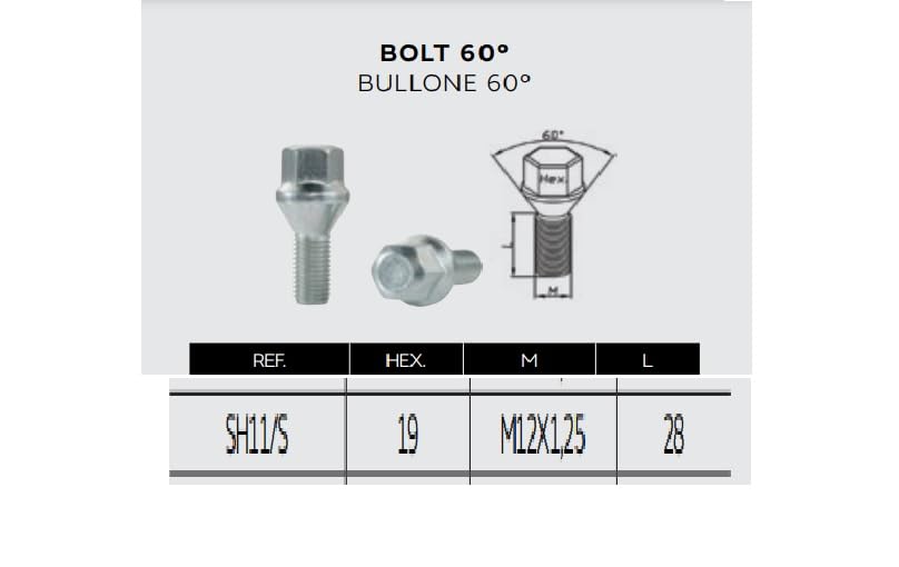 20 Bulloni Ruota Fissaggio Ruote Compatibile Con Jeep Compass dal 8/2017 al 4/2020 Gomme Cerchi in Acciaio Lega Ferro Made in Italy M12x1,25 - immagine 2