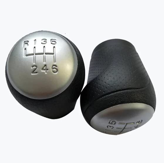 Pomello Cambio Completo Compatibile con Nissan Qashqai Juke X-Trail Satinato 6 Marce Ricambio Impugnatura Lente
