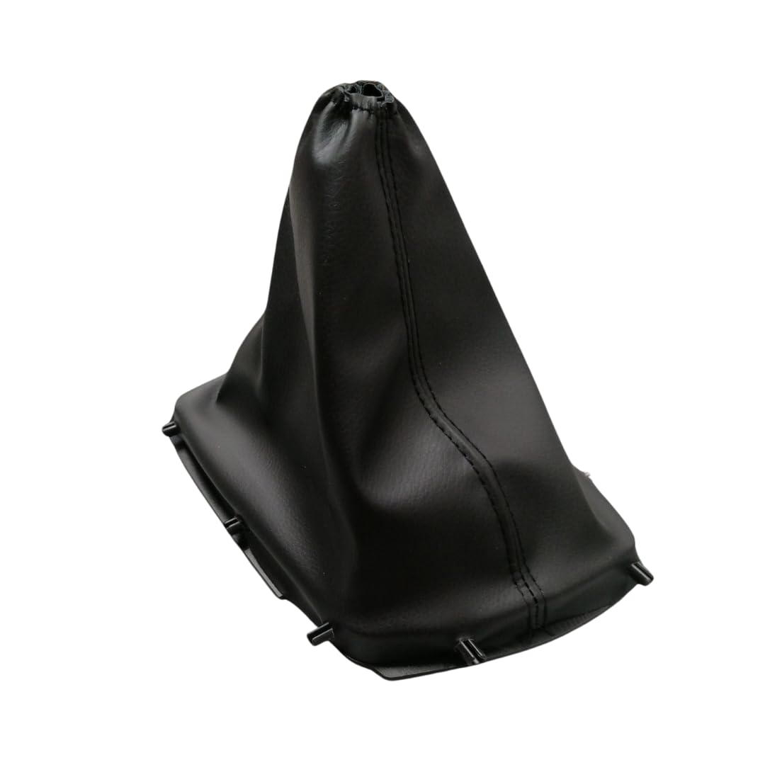 Cuffia Leva Cambio Manuale + Ghiera Interna e Agganci Compatibile con Peugeot 308 II (T9) 2013-2021 Cuciture Nere 5 Marce Set Completo Ricambio Auto (Solo Cuffia)