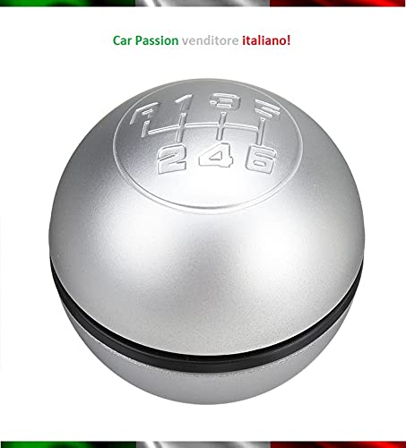 Pomello Cambio Completo Compatibile con ALFA ROMEO GIULIETTA Satinato 6 Marce Ricambio Impugnatura Lente