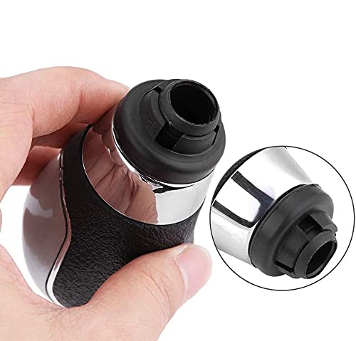 Pomello Leva Cambio Completo Compatibile con Fiesta MK7 Focus MK2 MK3 C-Max B-Max S-Max Kuga Galaxy MK3 5 Marce Ricambio Impugnatura Lente Grigio Argento