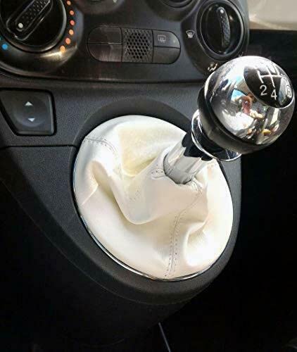 Pomello Cambio Completo Compatibile con Fiat 500 5 Marce Ricambio Impugnatura Lente (Cromato)