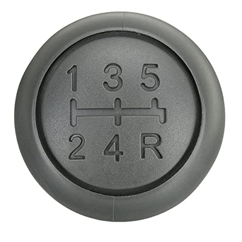Cuffia Leva Cambio Manuale + Pomello Colore Grigio + Anello Ghiera di Ritenzione Compatibile con Fiat Panda 2003-2012 Seconda serie (169) 5 Marce Cambio Manuale Set Completo Ricambio Auto