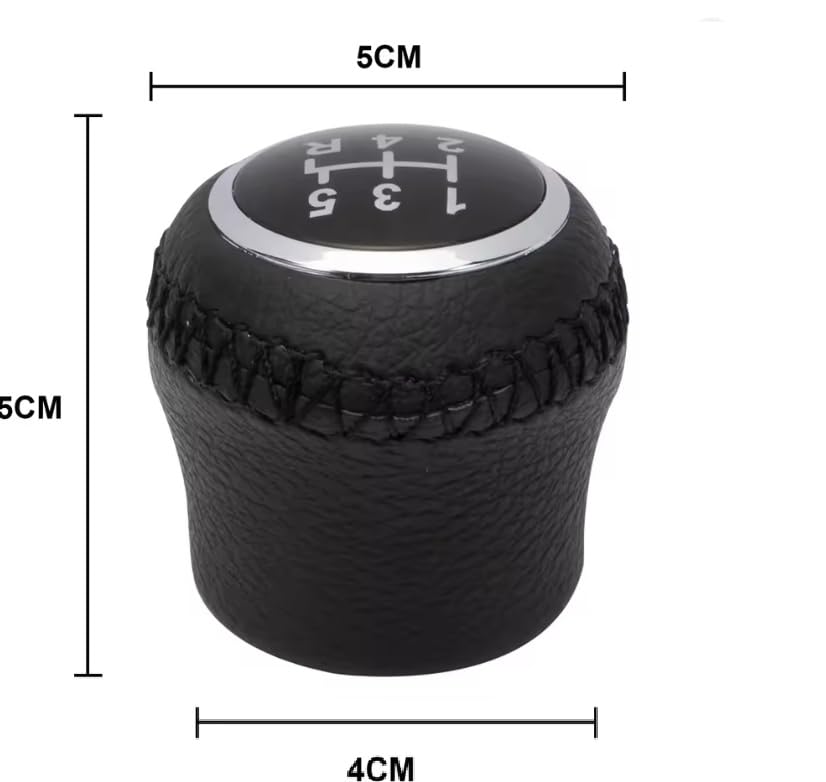 Pomello Cambio Completo Compatibile con Fiat Grande Punto - Punto EVO 2005 - 2012 Ricambio Impugnatura Asta del cambio Lente (5 MARCE)