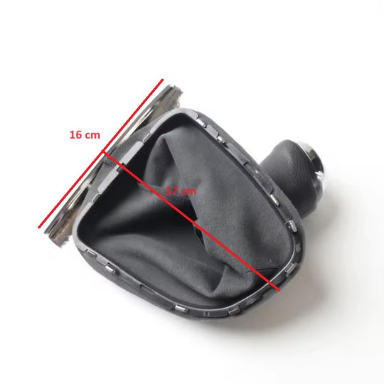 Cuffia Leva Cambio Manuale + Pomello + Ghiera Compatibile con Renault Clio 4 2012-2019 Set Completo Ricambio Auto (5 Marce)
