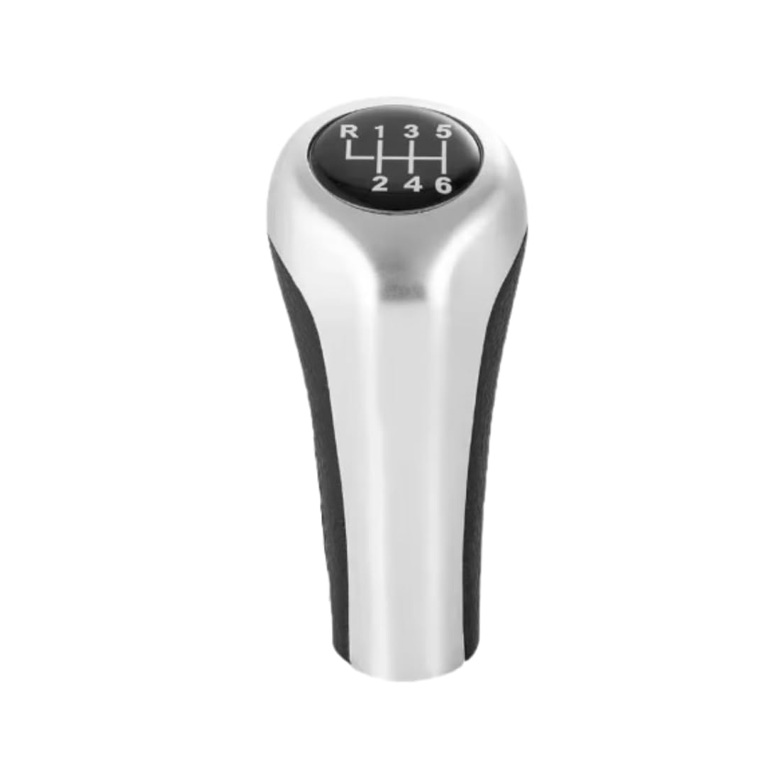 Pomello Cambio Completo Compatibile con BMW Serie 1 3 5 6 X1 X3 X5 2004-2013 6 Marce Ricambio Impugnatura Lente