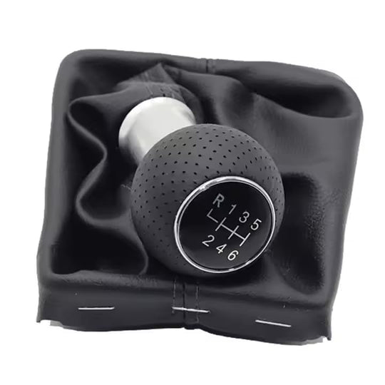 Cuffia Leva Cambio Manuale + Pomello Compatibile con Audi A4 B8 2008-2015 6 Marce Cambio Manuale Set Completo Ricambio Auto