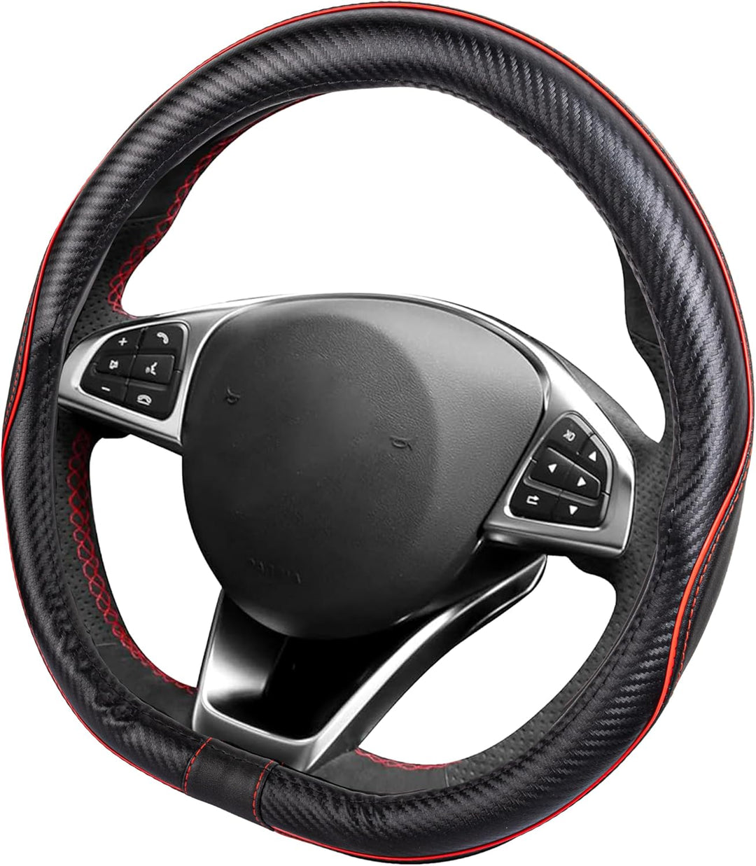Coprivolante Per Auto Copristerzo D Shape in Pelle Microfibra Sportivo 5 colori