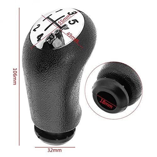 Pomello Leva Cambio Completo Compatibile con Clio 2 3 4 Laguna Megane 2 Scenic 2 dACIA Sandero Loga 5 Marce Ricambio Impugnatura Lente