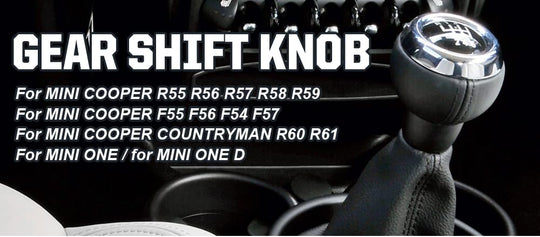 Pomello Cambio Completo Compatibile con Mini Cooper One - Countryman R55 R56 R57 R58 R59 F55 F56 F54 F57 R60 R61 6 Marce Ricambio Impugnatura Lente