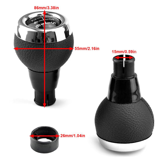 Pomello Cambio Completo Compatibile con Mini Cooper One - Countryman R55 R56 R57 R58 R59 F55 F56 F54 F57 R60 R61 6 Marce Ricambio Impugnatura Lente