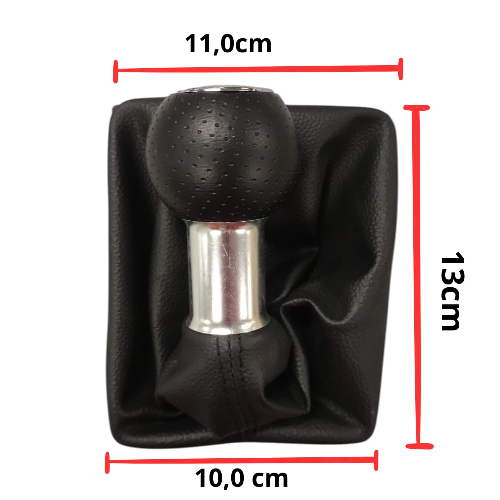 Cuffia Leva Cambio Manuale + Pomello Compatibile con Audi A4 B8 2008-2015 6 Marce Cambio Manuale Set Completo Ricambio Auto