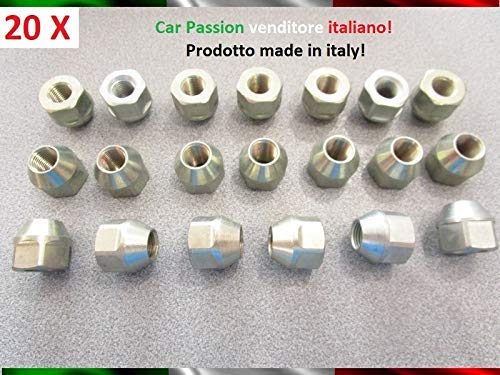 Kit 20 Bulloni Ruota compatibili con NISSAN MURANO X-TRAIL NAVARA PICK UP QASHQAI fissaggio ruote Cerchi In Lega Farad MADE IN ITALY - immagine 2