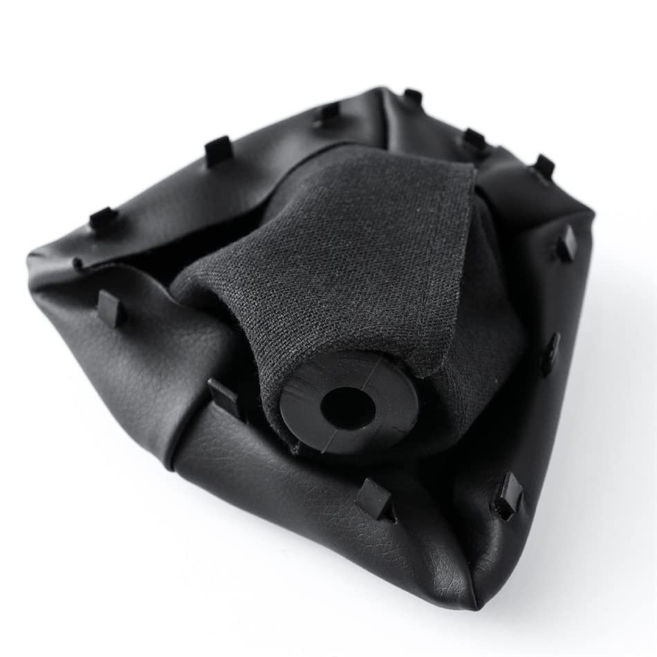 Cuffia Leva Cambio Manuale + Pomello + Ghiera Telaio Compatibile con Fiat Fiorino Qubo Peugeot Bipper 2007 – 2016 Cuciture Nere 5 Marce Set Completo Ricambio Auto