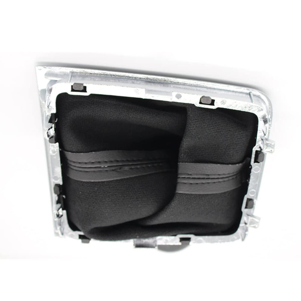 Cuffia Leva Cambio Manuale + Pomello + Ghiera Cromata Telaio Compatibile con Volkswagen Golf 7 Cuciture Nere 6 Marce Set Completo Ricambio Auto