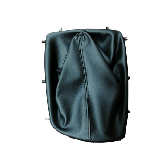 Cuffia Leva Cambio Manuale + Pomello + Ghiera Interna Compatibile con Peugoet 308 II serie 2013-2021 Cuciture Nere 5 Marce Set Completo Ricambio Auto (Pomello Cromato)