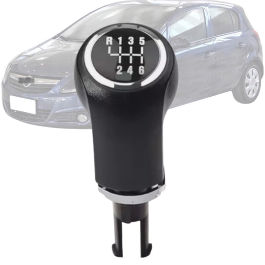 Pomello Cambio Completo Compatibile con Opel Corsa D 2006-2014 5 Marce Ricambio Impugnatura Asta del cambio Lente 009140093 19276456