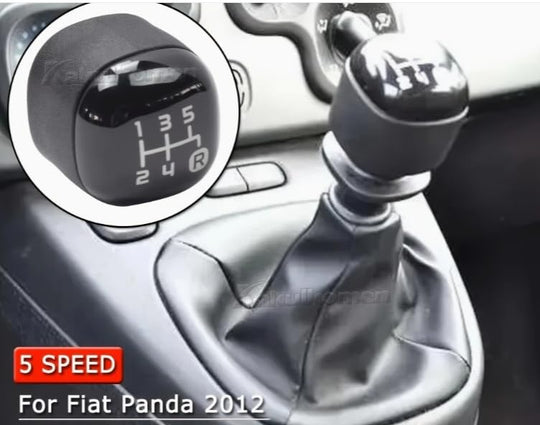 Pomello Cambio Completo Compatibile con Fiat Panda (312) III serie dal 2012 in poi 5 Marce Ricambio Impugnatura Asta del cambio Lente