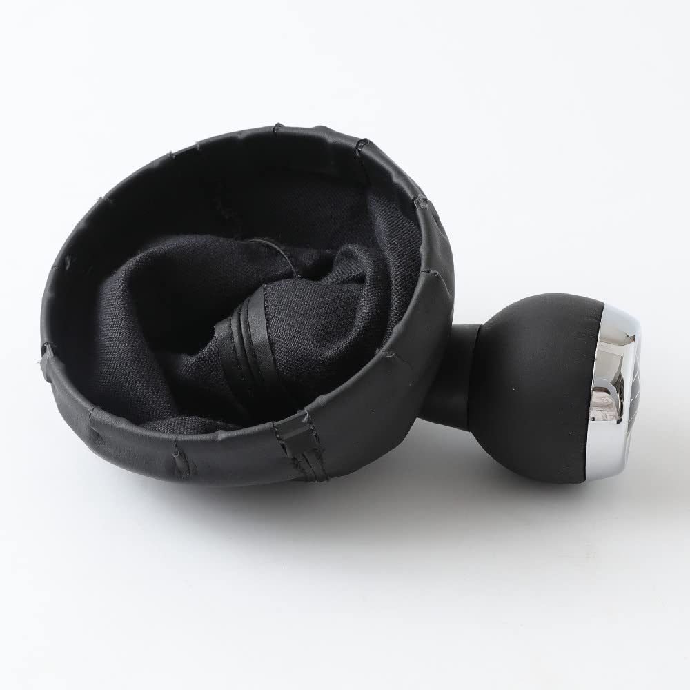 Cuffia Leva Cambio Manuale + Pomello + Ghiera Telaio Compatibile con Mini Cooper R55 R56 R57 R58 R59 R60 R61 Cuciture Nere 6 Marce Set Completo Ricambio Auto
