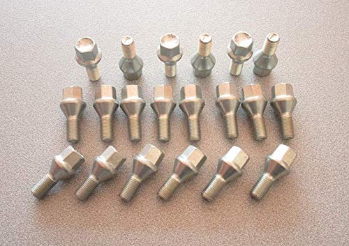 Kit 20 Bulloni Ruota compatibili con FIAT 500L fissaggio ruote Cerchi In Acciaio e In Lega in Ferro Farad MADE IN ITALY