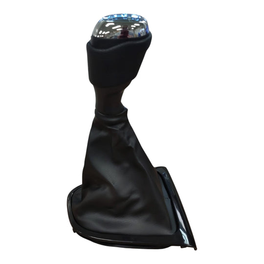 Cuffia Leva Cambio Manuale + Pomello + Ghiera Compatibile con Renault Clio 4 2012-2019 Set Completo Ricambio Auto (5 Marce)