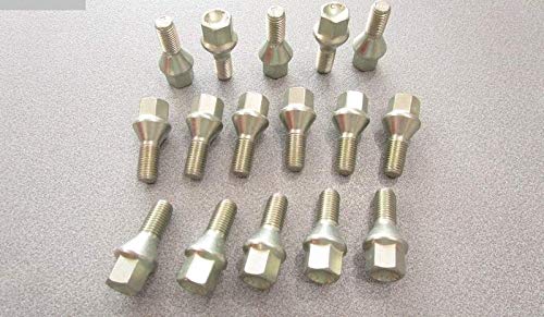 Kit 16 bulloni ruota compatibili con Opel Omega Vectra Caibra Tigra Signum Meriva Combo Corsa GT dal 1989 in poi ruote cerchi in acciaio e in lega Farad