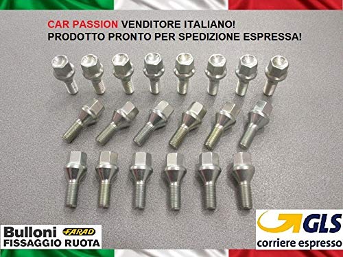 Kit 20 Bulloni Ruota compatibili con DACIA DUSTER fissaggio ruote Cerchi In Ferro In Lega In Acciaio Farad MADE IN ITALY - immagine 2