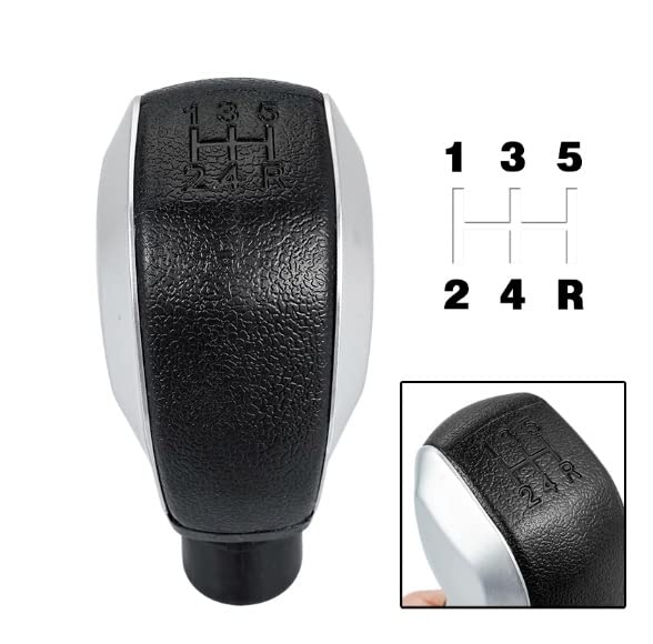 Pomello Leva Cambio Completo Compatibile con Peugeot 208 308 508 2008 3008 Citroen C2 C3 C4 C5 Jumpy 5 Marce Ricambio Impugnatura Lente (Satinato)