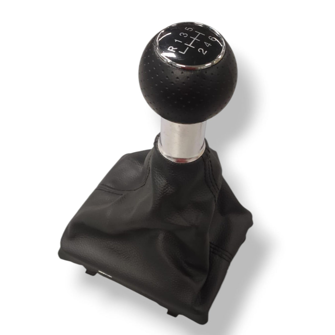 Cuffia Leva Cambio Manuale + Pomello Compatibile con Audi A4 B8 2008-2015 6 Marce Cambio Manuale Set Completo Ricambio Auto
