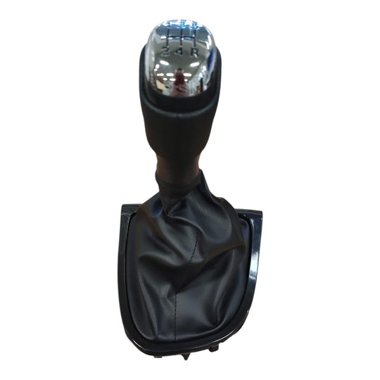 Cuffia Leva Cambio Manuale + Pomello + Ghiera Compatibile con Renault Clio 4 2012-2019 Set Completo Ricambio Auto (5 Marce)