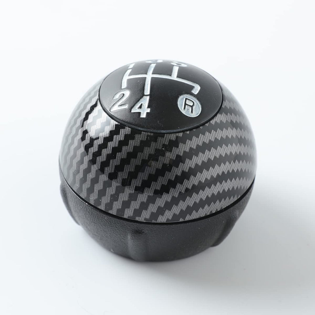 Pomello Cambio Completo Compatibile con Fiat 500 5 Marce Ricambio Impugnatura Lente (Carbonio)