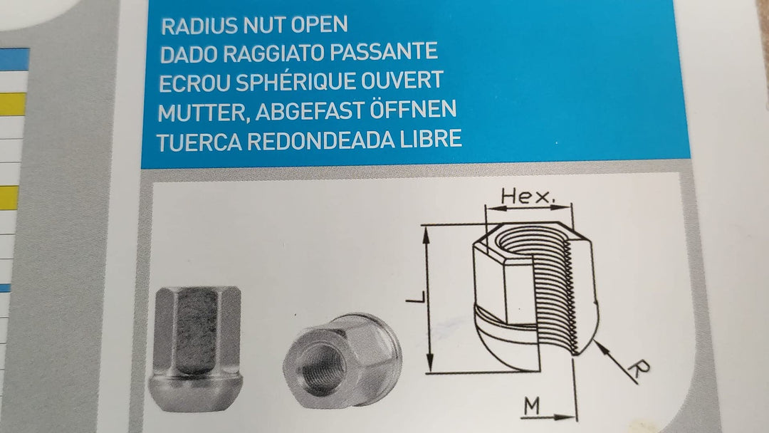 20 Bulloni Dadi Ruota compatibili con Honda Jazz Civic HR-V CR-V FR-V Accord fissaggio ruote Cerchi in Acciaio Lega Ferro Made in Italy M12x1,5 - immagine 3