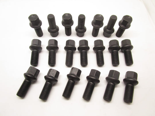 Kit 20 Bulloni Ruota Neri compatibili con MERCEDES CLASSE A B C V CLA SLK CLC VITO fissaggio ruote Cerchi In Acciaio e In Lega in Ferro Farad MADE IN ITALY