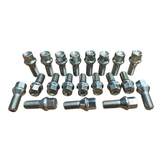 20 Bulloni Ruota Fissaggio Ruote Compatibile Con BMW Serie 1 2 3 5 7 X1 X2 X3 X4 X5 X6 Gomme Cerchi in Acciaio Lega Ferro Made in Italy M14x1,25 hex 17